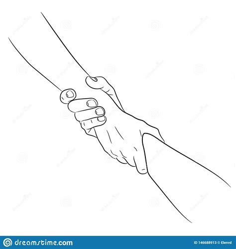 Illustration about Two hands taking each other helping hand concept ...