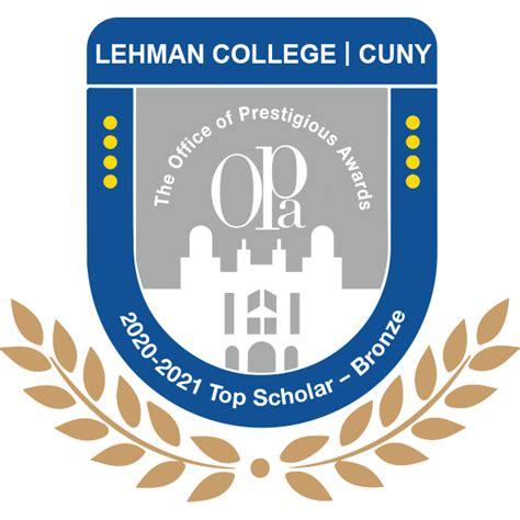 Lehman College CUNY 2020-2021 Top Scholar Bronze - Credly