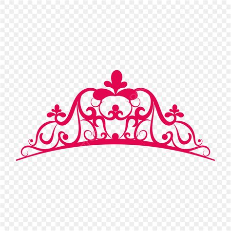 Pink Princess Crown Clipart Vector, Pink Flat Princess Crown ...