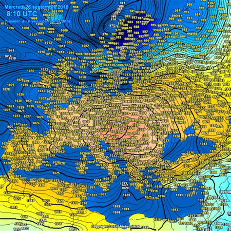 A record breaking high pressure system across central Europe today ...