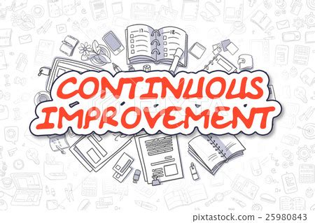 Continuous Improvement - Cartoon Red Text - Stock Illustration ...