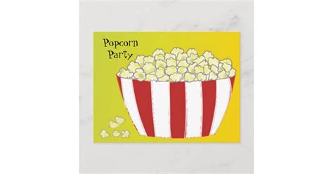 Popcorn Party Invitation | Zazzle