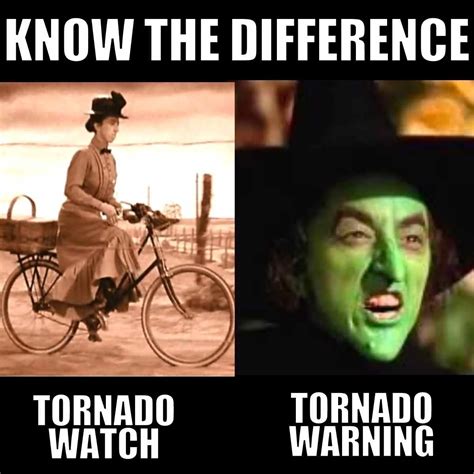 Tornado Watch Vs Warning Meme - Hetty Laraine