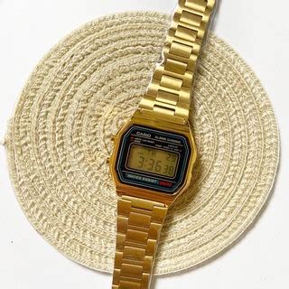 Casio Watch Vintage A158 Gold Black | Shopee Philippines