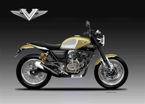 Bajaj V22 Cafe Racer, Dirt & Classic Retro Rendered