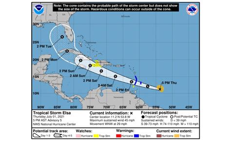 Tropical Storm Elsa nears Caribbean