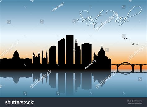 Saint Paul Skyline Minnesota United States Stock Vector (Royalty Free ...