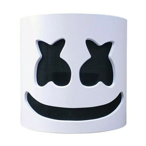 Marshmello Helmet - Dj Marshmello LED Mask EL Wire Rainbow Marshmallow ...