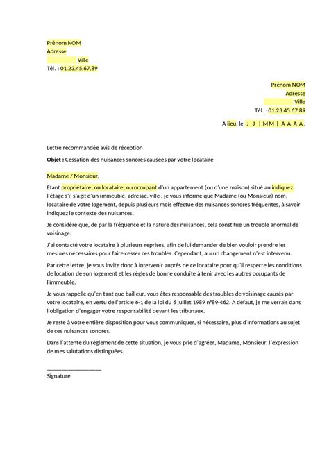 Modèle lettre pour problème de voisinage | ONLYOFFICE