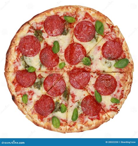 Sliced Pepperoni Pizza stock photo. Image of slice, slices - 28522250