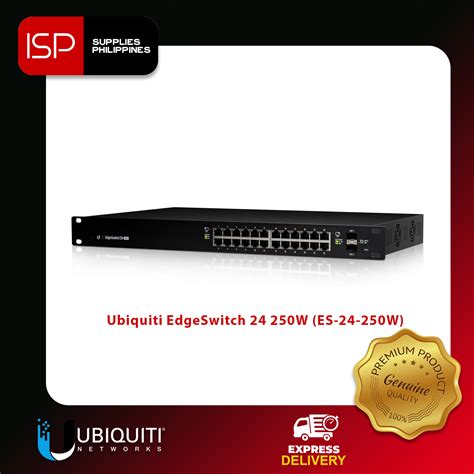 Ubiquiti EdgeSwitch 24 250W ES 24 250W POE Switch, Managed Switch ...