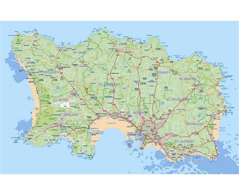 Maps of Jersey | Collection of maps of Jersey island | Europe ...