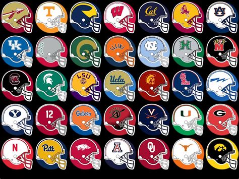 College Football Team Colors List College football sports logos team ...