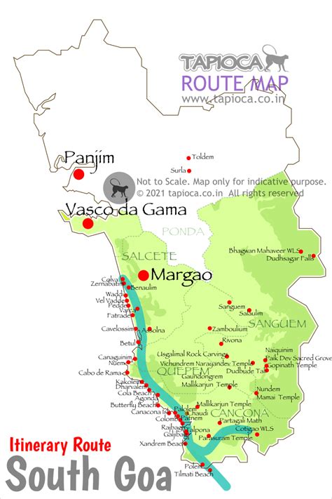 South Goa Beaches Map