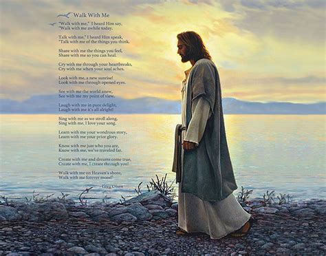 Walk With Me (with Poem) | Greg Olsen | Jesus pictures, Greg olsen ...