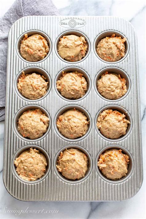 Carrot Cake Muffins - Saving Room for Dessert