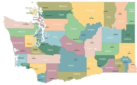 Washington State Counties Map | Images and Photos finder