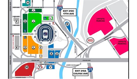 Empower Field At Mile High Parking Map - Printable Online