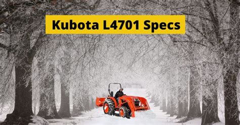 Kubota L3901 Specs: Compact Diesel Tractor Features - Construction Catalogs