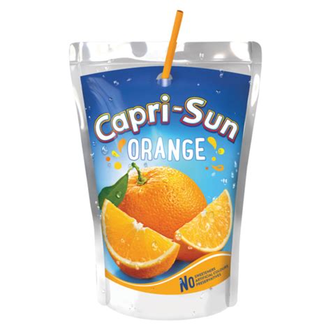 Capri-Sun Orange Flavoured Juice Pouch 200ml | Fresh Fruit Juice ...