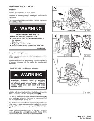 Bobcat 742 b skid steer loader service repair manual instant download | PDF