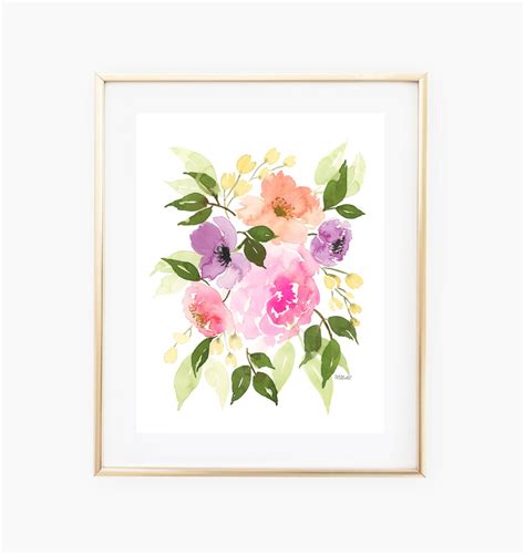 Soft Floral Bouquet INSTANT DOWNLOAD - Etsy