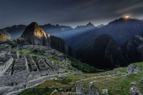 Sunrise Breaking over the Andes Mountains, Machu Picchu, Peru