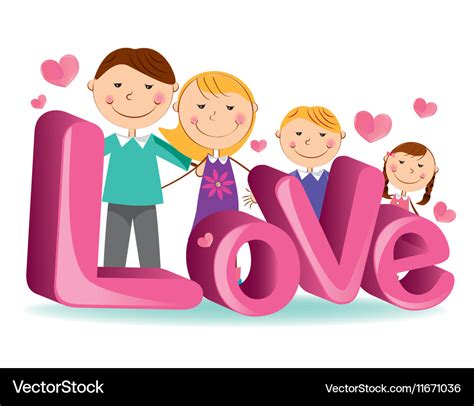 Family love 4 Royalty Free Vector Image - VectorStock