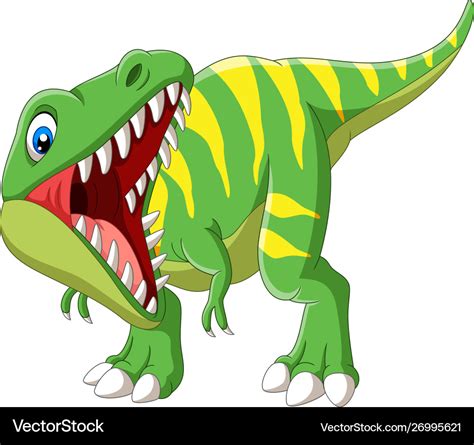 Cartoon Tyrannosaurus Rex Roaring Royalty Free Vector Image | The Best ...