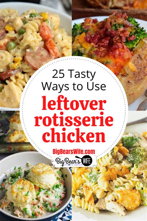 25 Tasty Ways to use leftover rotisserie chicken - Big Bear's Wife