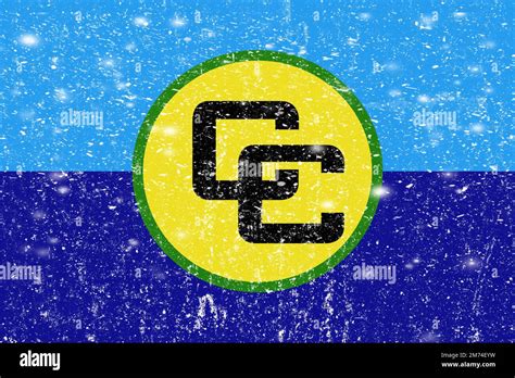 New concept Caricom flag White messy wall stucco texture background ...