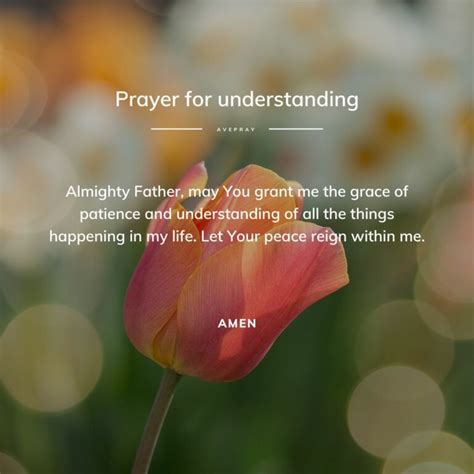 Prayer for understanding