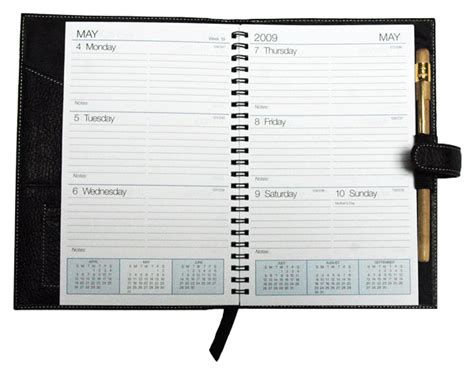 Leather Calendar Planner Covers, Weekly Pocket Planners with custom ...