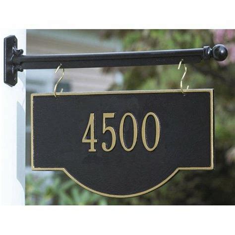 Two-sided Address Plaque - Hanging House Plaques - Metal