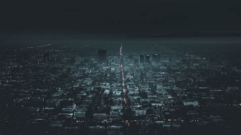 Cityscape Aerial View at Night Wallpaper, HD City 4K Wallpapers, Images ...