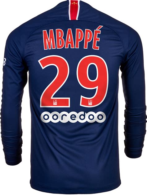 Nike Kylian Mbappe PSG Home L/S Jersey 2018-19 - SoccerPro