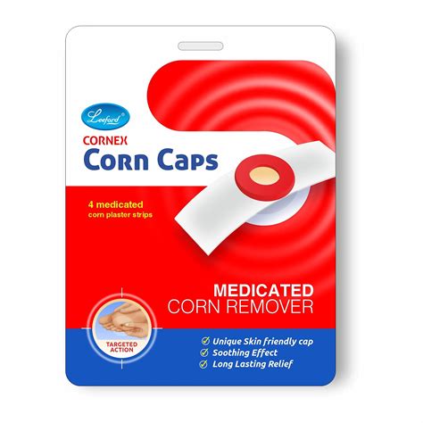 Buy Leeford Cornex Corn Caps 40 Strips - Medicated Plaster Bandage Skin ...