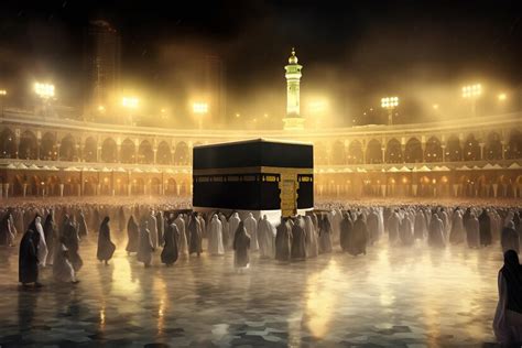 Premium Photo | Beautiful kaaba hajj piglrimage in mecca umra eid al ...