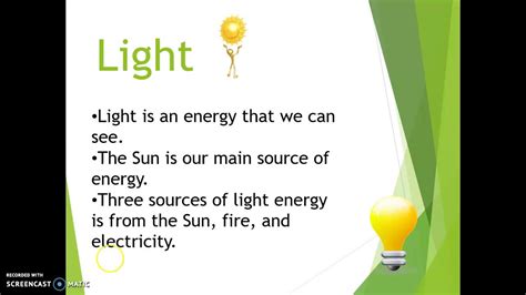 Light Energy Examples For Kids