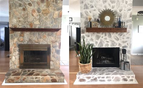 Our Fireplace Makeover — West House Visuals | Stone fireplace makeover ...