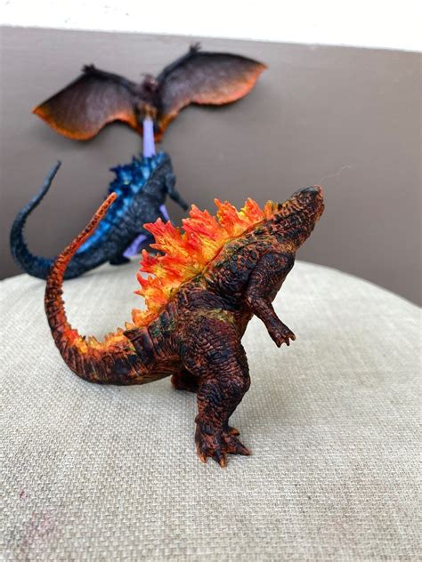 Action figure godzilla burning (repaint) on Carousell