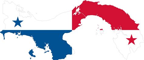 Clipart - Panama Map Flag