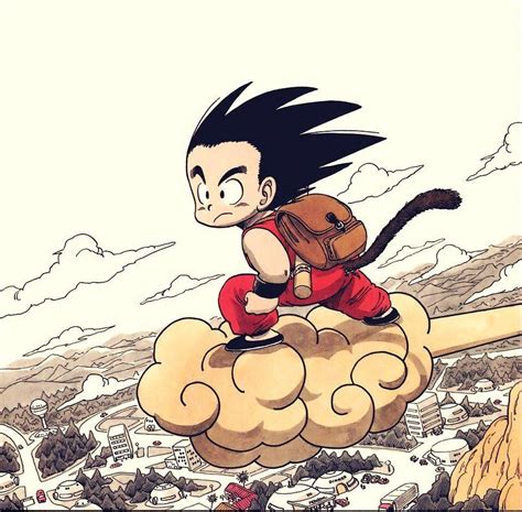 [Art] Goku on Nimbus (Dragon Ball) by Akira Toriyama : r/manga