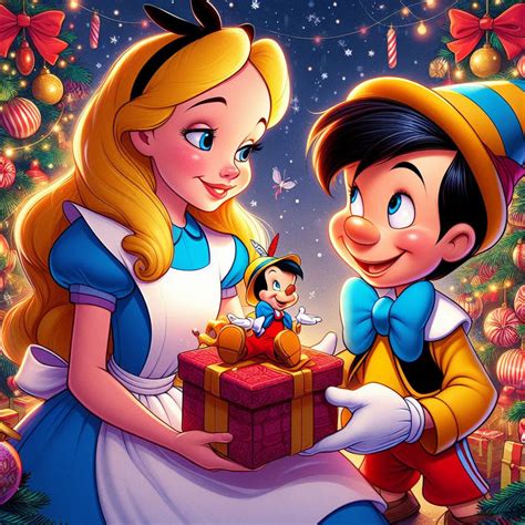 Alice and Pinocchio in love at Christmas #1 by Motexter on DeviantArt