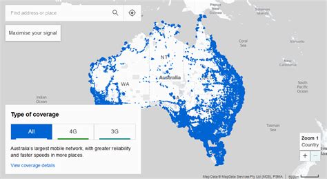 Telstra nextG and Telstra 4G LTE coverage maps