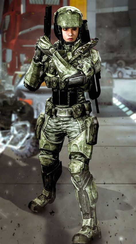 UNSC Female Marine (H2A) by LordHayabusa357 on DeviantArt | Female ...