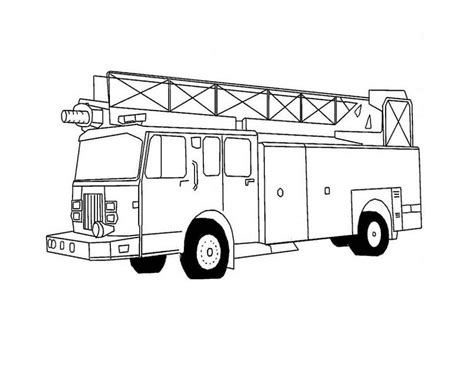 Printable Fire Truck Coloring Page