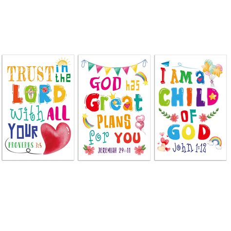 Buy PETCEE Bible Verse s for Kids Boys Girls 12"x18" Religious ...