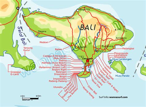 Bali Tourist Map Hd - Best Tourist Places in the World