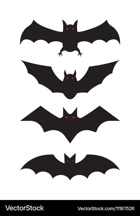 Bat silhouettes - halloween Royalty Free Vector Image